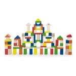 Cuburi de construit din lemn, colorate, 2.5 cm, 100 buc fotografia produsului