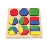 Puzzle sortator cu forme geometrice si fractii fotografia produsului