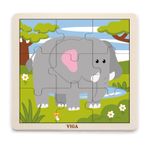 Puzzle din 9 piese mari - elefant fotografia produsului