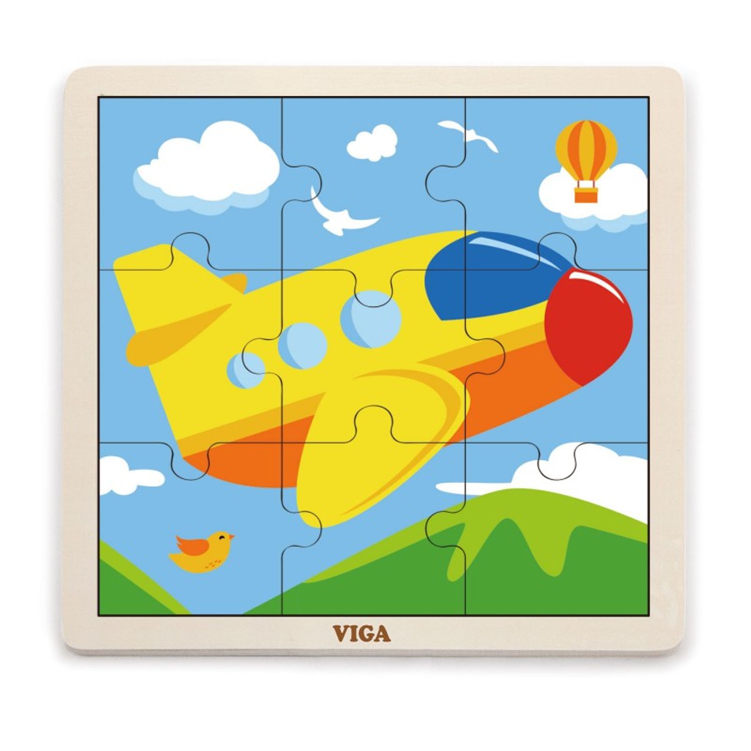 Puzzle din 9 piese mari - avion fotografia produsului