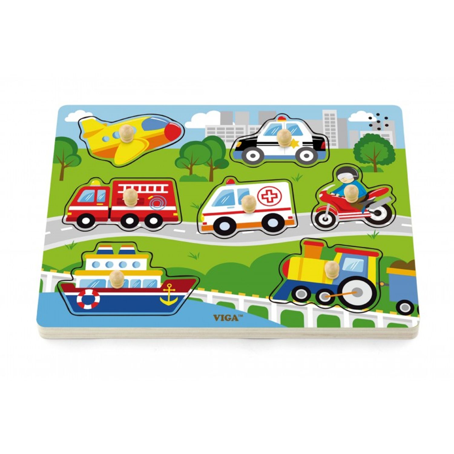 Puzzle cu sunete - mijloace de transport fotografia produsului