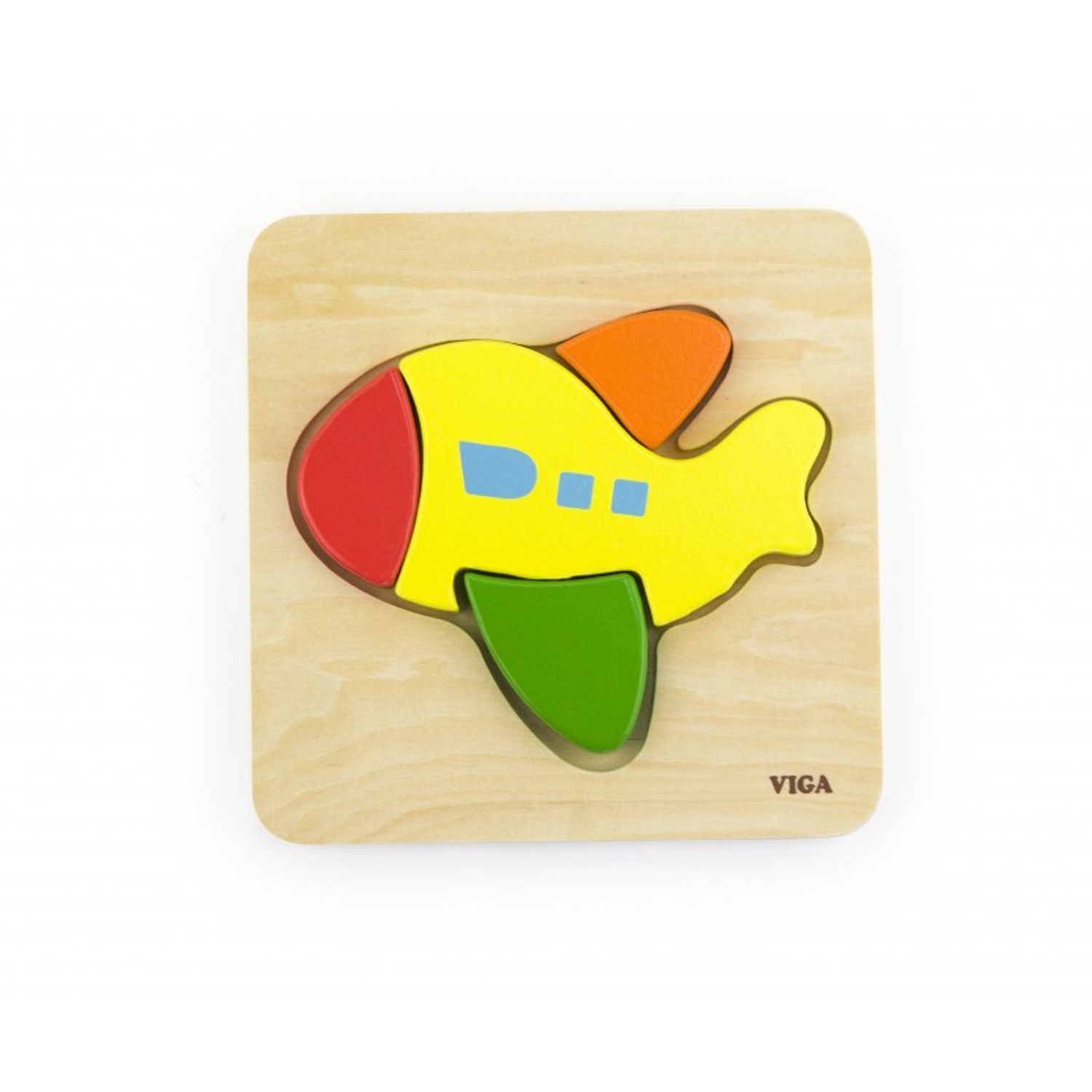 Puzzle din lemn - avion fotografia produsului