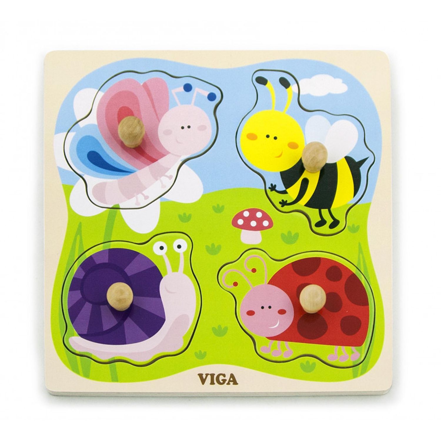 Puzzle cu manere Insecte, Viga fotografia produsului