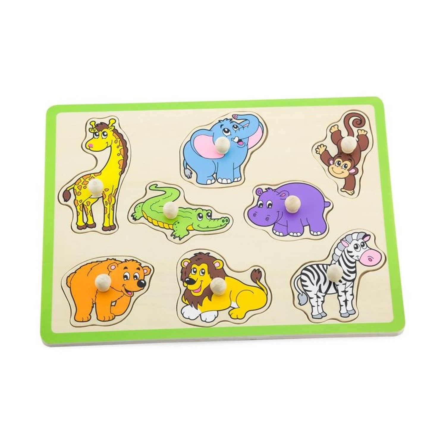 Puzzle cu maner - Animale salbatice, Viga fotografia produsului