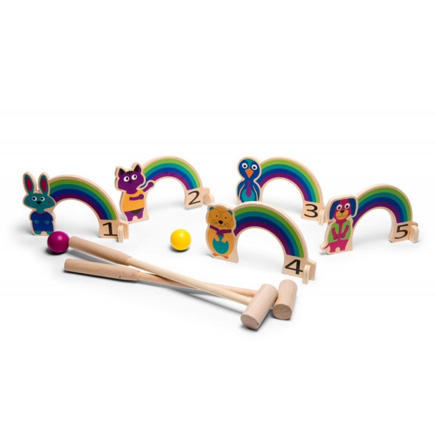 Joc de cricket Curcubeu, BS Toys fotografia produsului