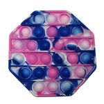 Jucarie antistres, Pop it, silicon, hexagon, 12 cm, multicolor fotografia produsului