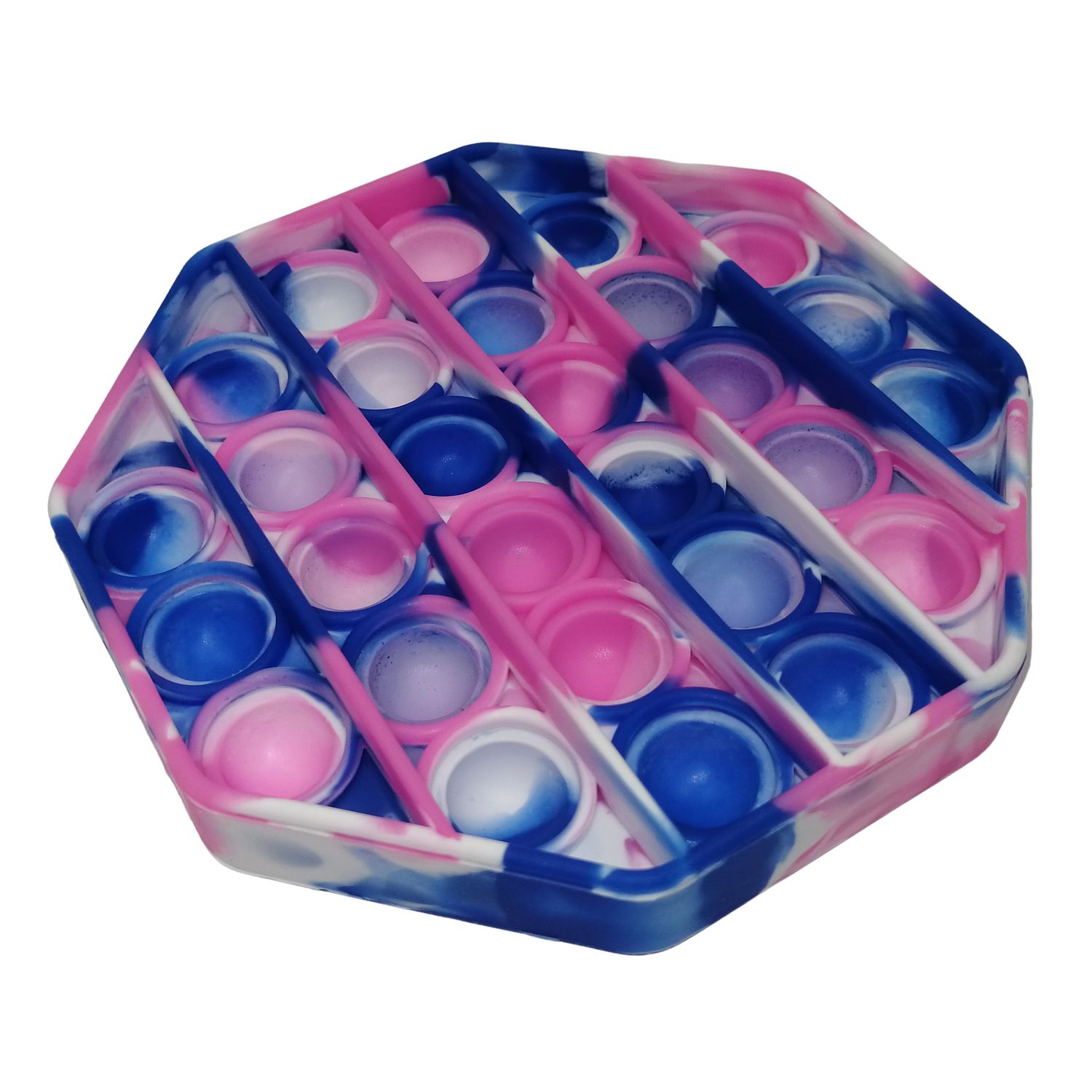 Jucarie antistres, Pop it, silicon, hexagon, 12 cm, multicolor fotografia produsului View 4 L