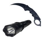 Lanterna cu electrosoc cu acumulator, LED, cutit karambit inclus fotografia produsului