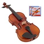 Vioara clasica IdeallStore&reg;, marime 4/4, lemn, toc din material, doua seturi corzi incluse fotografia produsului