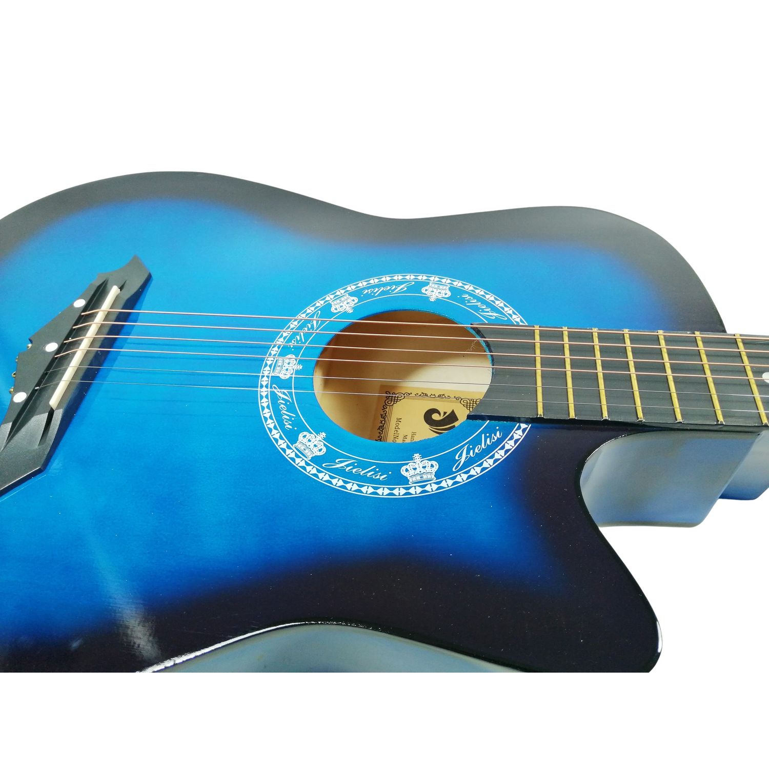 Chitara clasica din lemn 95 cm, Cutaway Country Blue fotografia produsului View 5 L