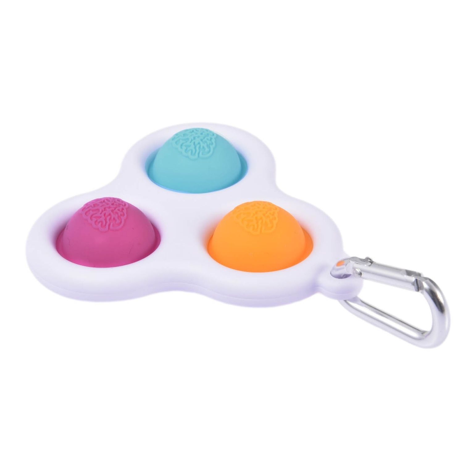 Jucarie antistres, Pop it, tip breloc, model triunghi, 8 cm, multicolor fotografia produsului View 3 L