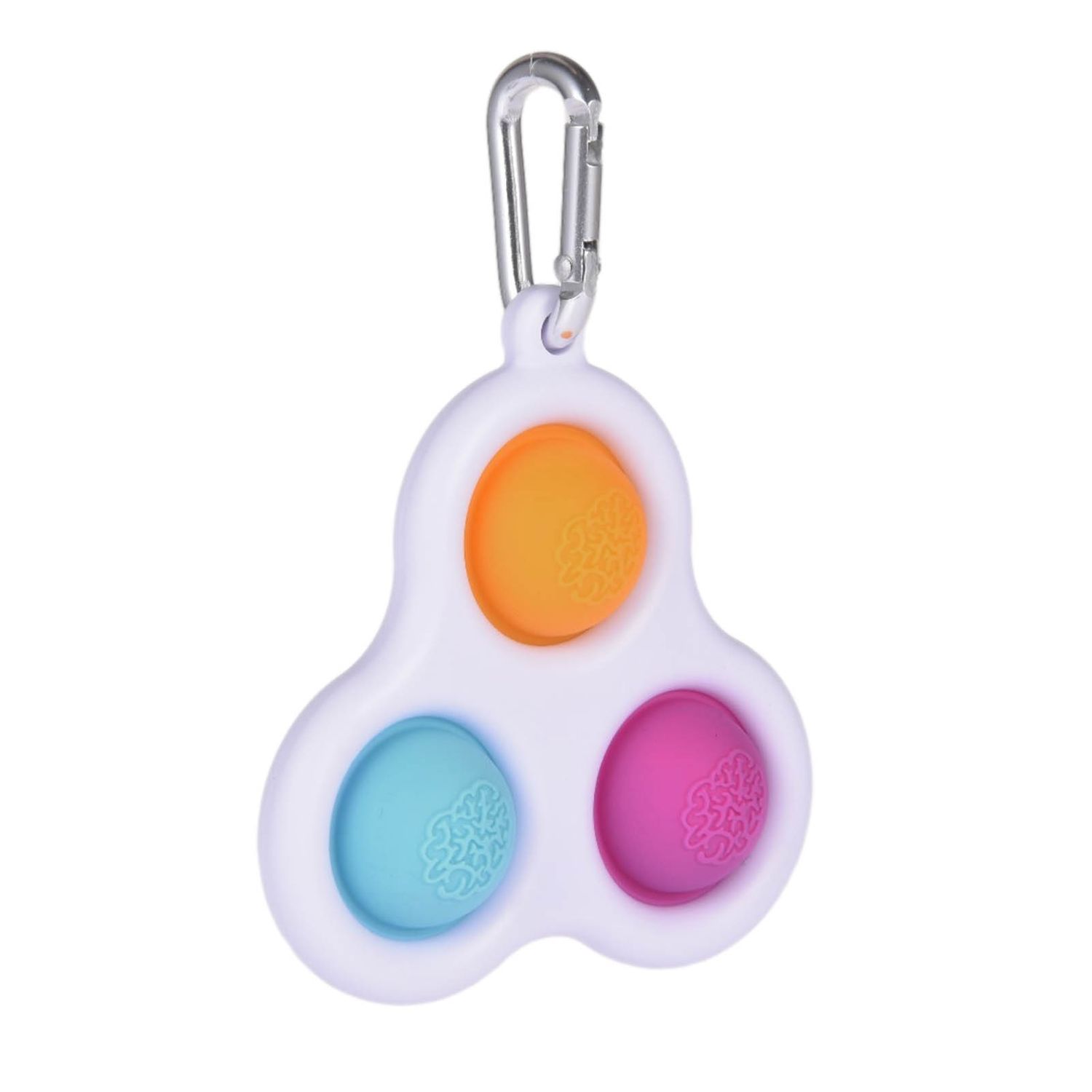 Jucarie antistres, Pop it, tip breloc, model triunghi, 8 cm, multicolor fotografia produsului View 4 L