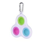 Jucarie antistres, Pop it, model breloc, triunghi, 8 cm, multicolor fotografia produsului View 3 S