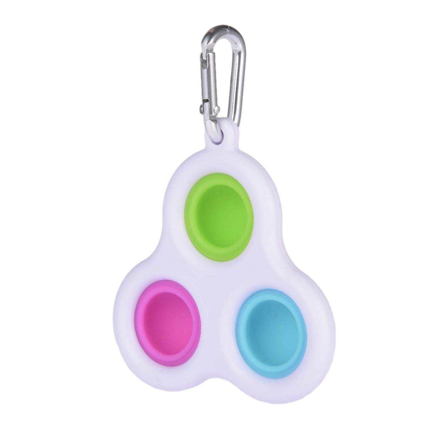 Jucarie antistres, Pop it, model breloc, triunghi, 8 cm, multicolor fotografia produsului View 3 L