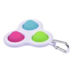 Jucarie antistres, Pop it, model breloc, triunghi, 8 cm, multicolor fotografia produsului View 2 S