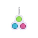 Jucarie antistres, Pop it, model breloc, triunghi, 8 cm, multicolor fotografia produsului