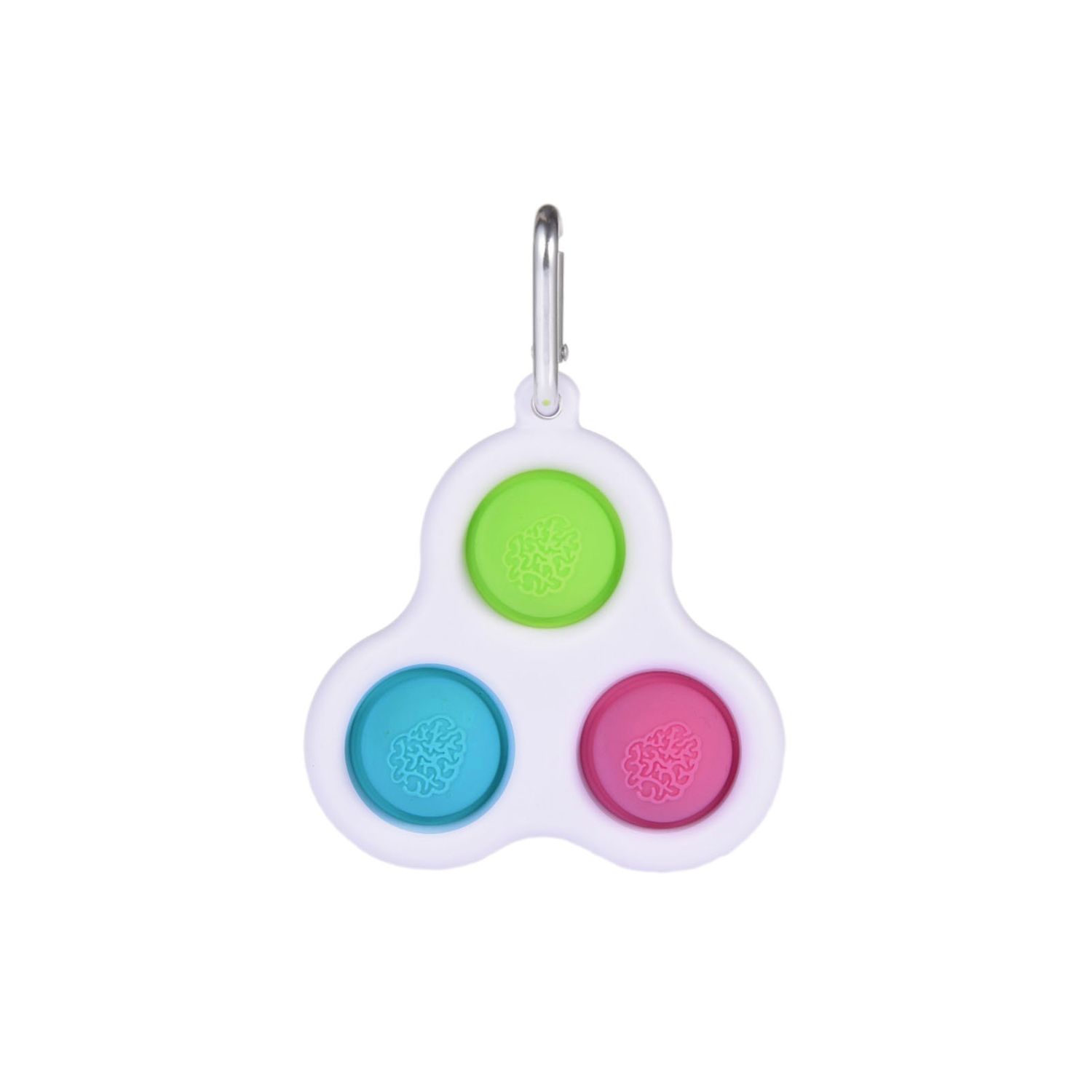 Jucarie antistres, Pop it, model breloc, triunghi, 8 cm, multicolor fotografia produsului