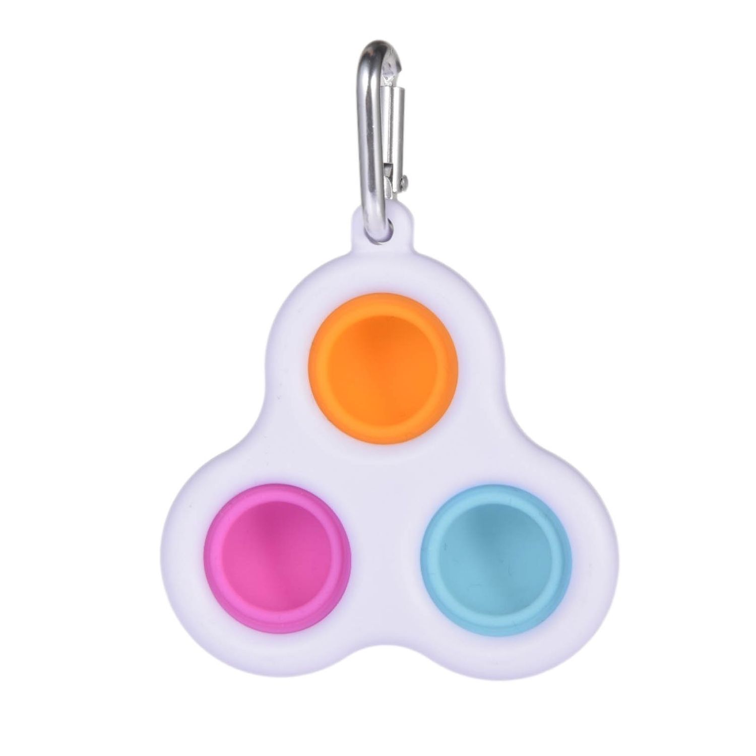 Jucarie antistres, Pop it, tip breloc, model triunghi, 8 cm, multicolor fotografia produsului View 2 L
