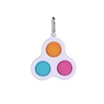 Jucarie antistres, Pop it, tip breloc, model triunghi, 8 cm, multicolor fotografia produsului