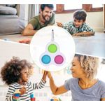 Jucarie antistres, Pop it, model breloc, triunghi, 8 cm, multicolor fotografia produsului View 5 S
