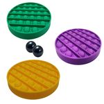 Set 3 jucarii antistres, Pop it, 13 cm, multicolor, bile inclusa fotografia produsului