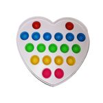 Jucarie antistres, Pop it, plastic, inima, 12 cm, alb fotografia produsului View 2 S