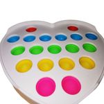 Jucarie antistres, Pop it, plastic, inima, 12 cm, alb fotografia produsului View 5 S