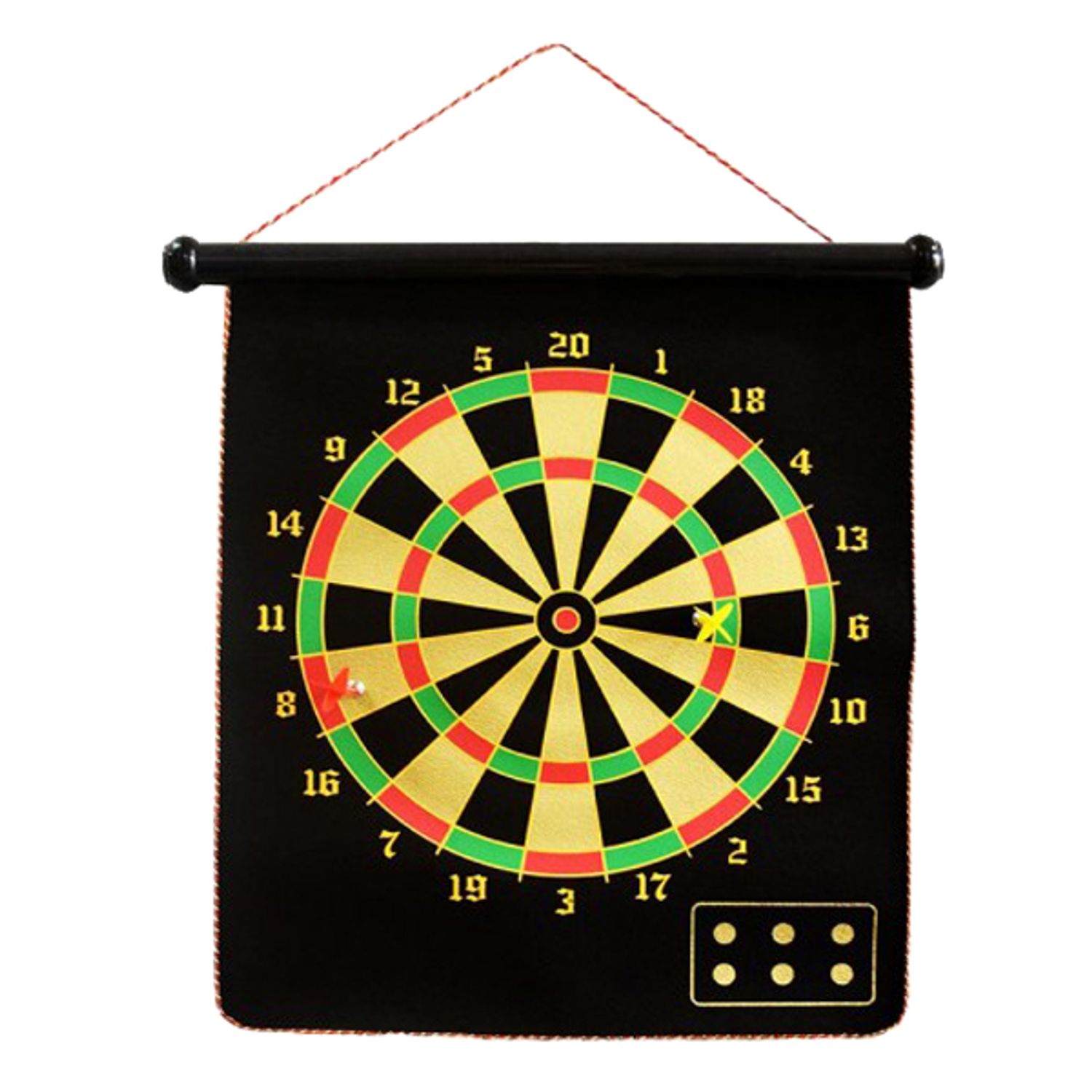 Tabla magnetica de darts, 47 cm, textil, neagra fotografia produsului