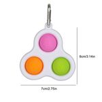Jucarie antistres, Pop it, tip breloc, triunghi, 8 cm, multicolor fotografia produsului View 2 S