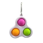 Jucarie antistres, Pop it, tip breloc, triunghi, 8 cm, multicolor fotografia produsului View 3 S