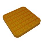 Jucarie antistres, Pop it, silicon, patrat, 12.5 cm, galben fotografia produsului View 3 S