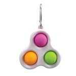 Jucarie antistres, Pop it, tip breloc, triunghi, 8 cm, multicolor fotografia produsului