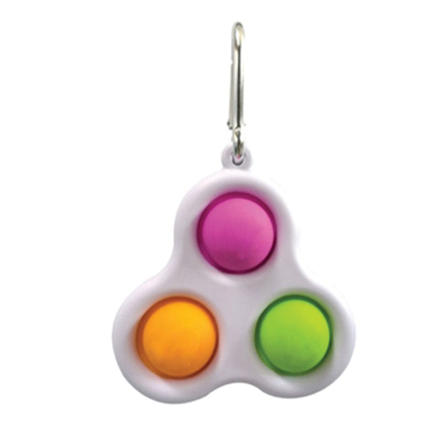 Jucarie antistres, Pop it, tip breloc, triunghi, 8 cm, multicolor fotografia produsului