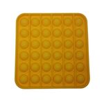 Jucarie antistres, Pop it, silicon, patrat, 12.5 cm, galben fotografia produsului