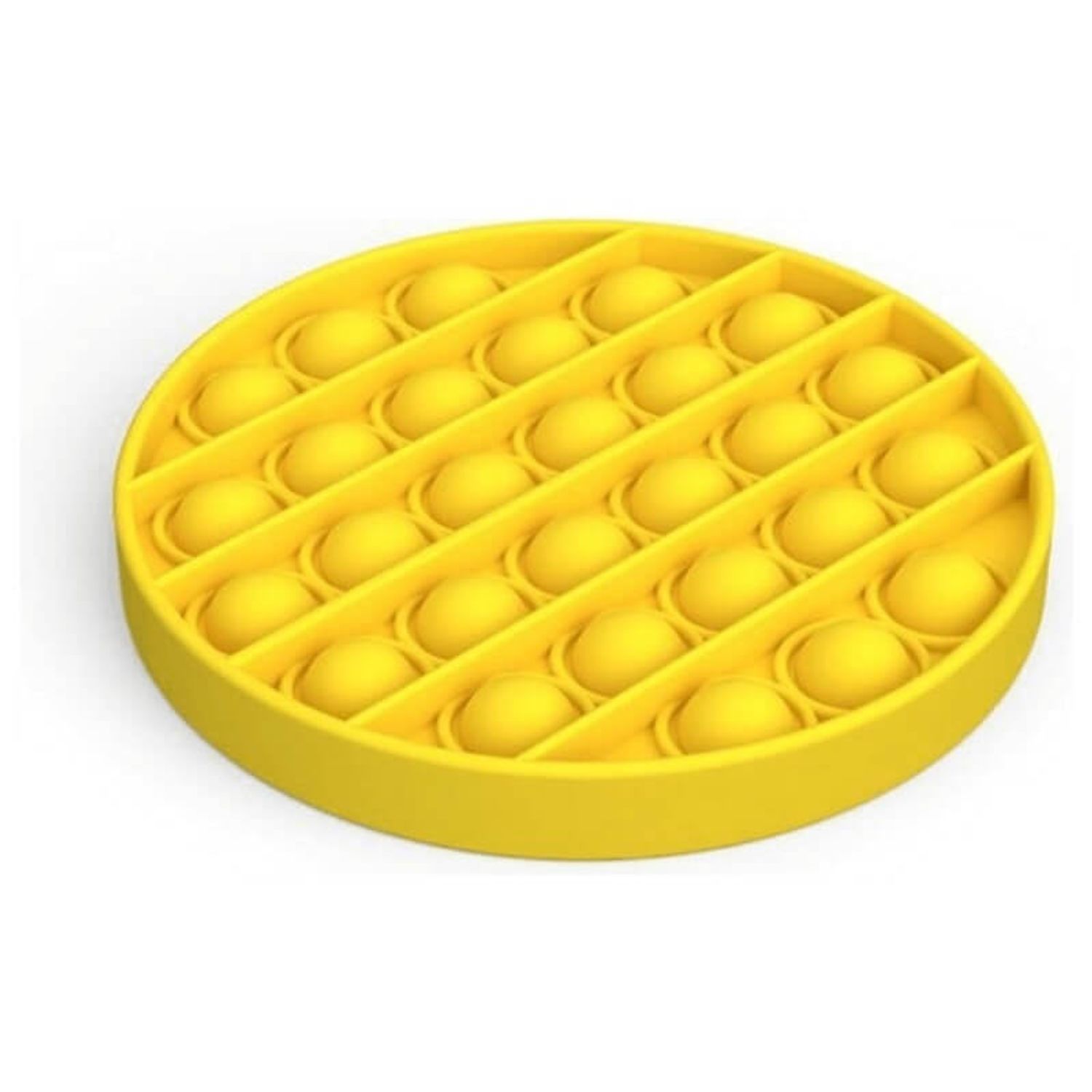 Jucarie antistres, Pop it, silicon, 13 cm, galben fotografia produsului View 2 L