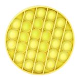 Jucarie antistres, Pop it, silicon, 13 cm, galben fotografia produsului