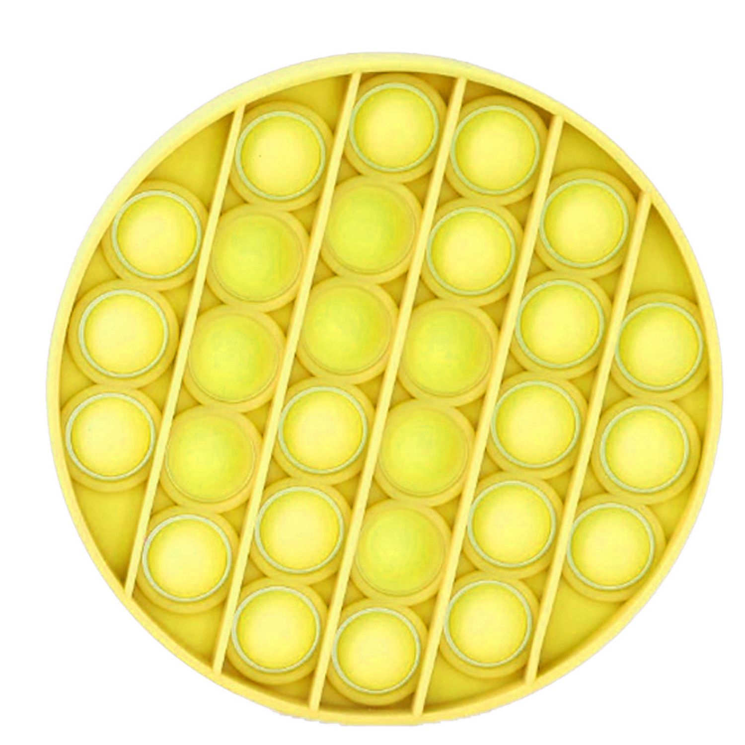 Jucarie antistres, Pop it, silicon, 13 cm, galben fotografia produsului