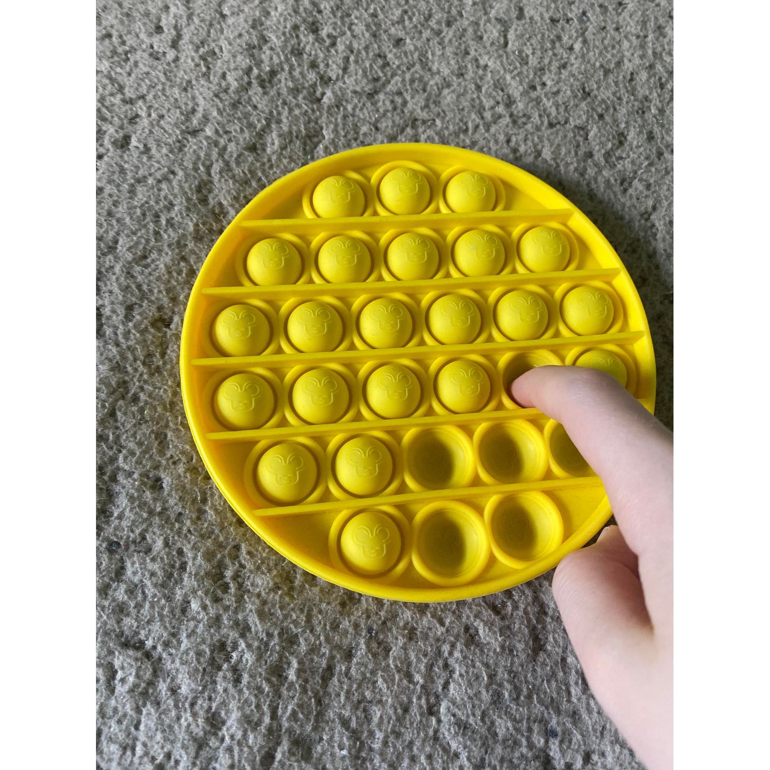 Jucarie antistres, Pop it, silicon, 13 cm, galben fotografia produsului View 3 L