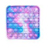 Jucarie antistres, Pop it, silicon, patrat, 12.5 cm, multicolor fotografia produsului