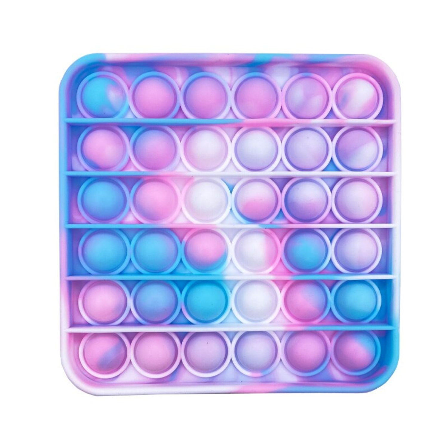 Jucarie antistres, Pop it, silicon, patrat, 12.5 cm, multicolor fotografia produsului