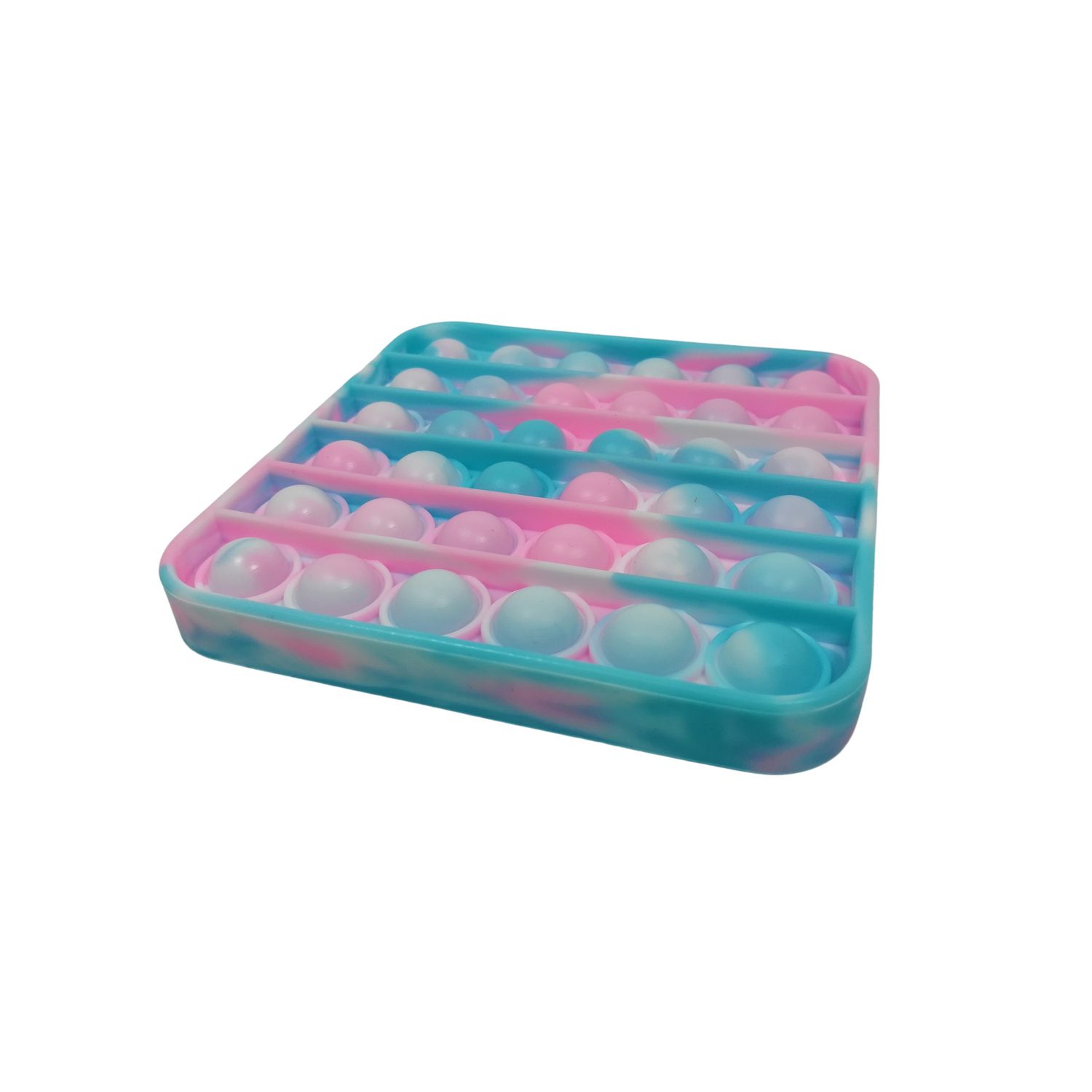 Jucarie antistres, Pop it, silicon, patrat, 12.5 cm, multicolor fotografia produsului View 2 L
