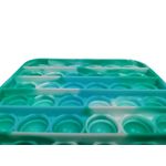 Jucarie antistres, Pop it, silicon, patrat, 13 cm, verde fotografia produsului View 5 S