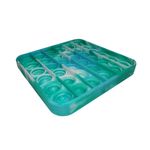 Jucarie antistres, Pop it, silicon, patrat, 13 cm, verde fotografia produsului View 3 S