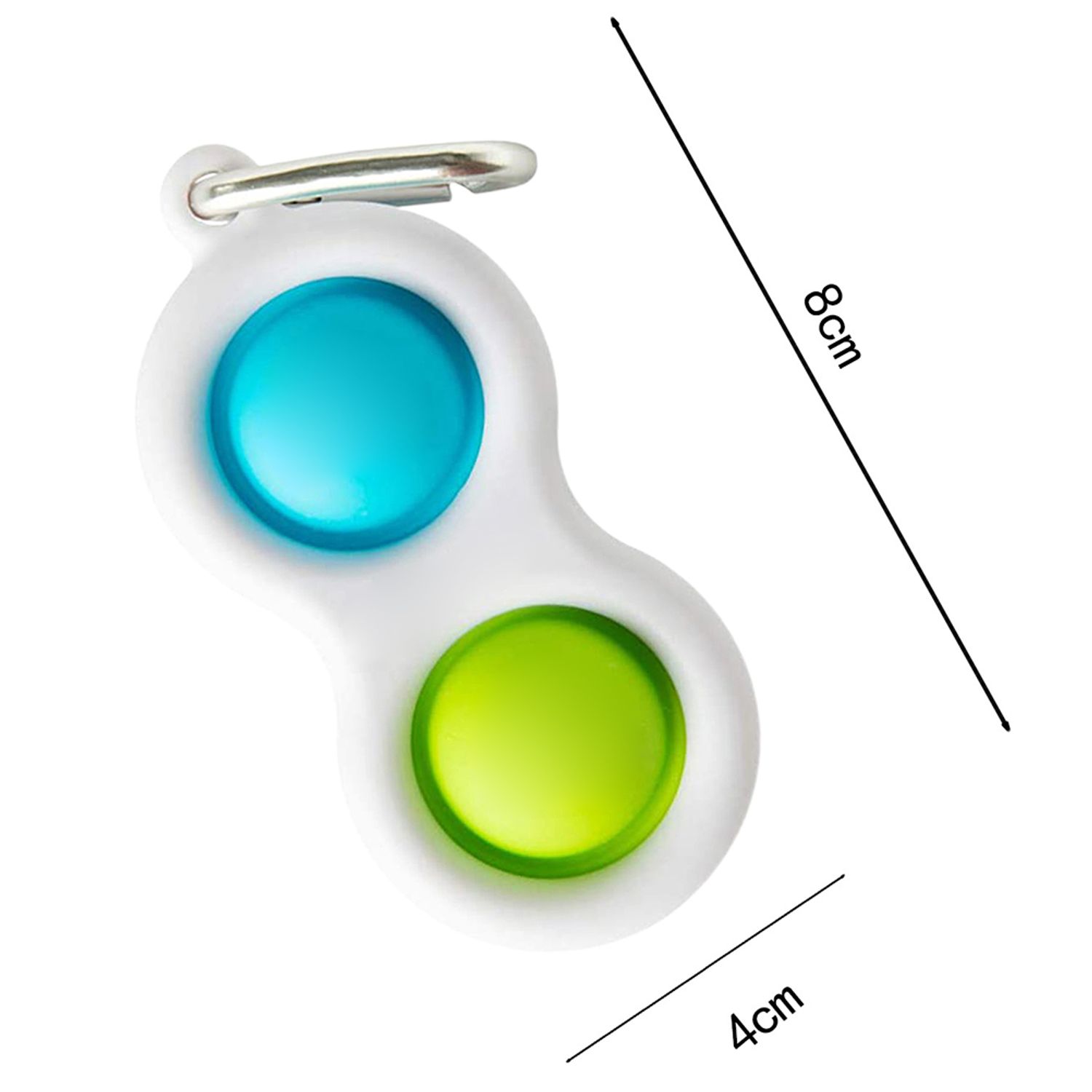 Jucarie antistres, Pop it, breloc, 8 cm, multicolor fotografia produsului View 3 L