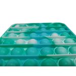 Jucarie antistres, Pop it, silicon, patrat, 13 cm, verde fotografia produsului View 4 S