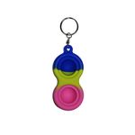 Jucarie antistres, Pop it, tip breloc, silicon, 8 cm, tricolor fotografia produsului View 2 S