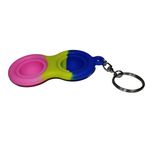 Jucarie antistres, Pop it, tip breloc, silicon, 8 cm, tricolor fotografia produsului View 3 S