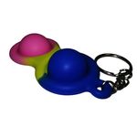 Jucarie antistres, Pop it, tip breloc, silicon, 8 cm, tricolor fotografia produsului View 5 S