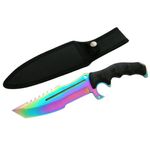Cutit de vanatoare IdeallStore&reg;, Rainbow Element, 30.5 cm, otel inoxidabil, multicolor fotografia produsului View 9 S