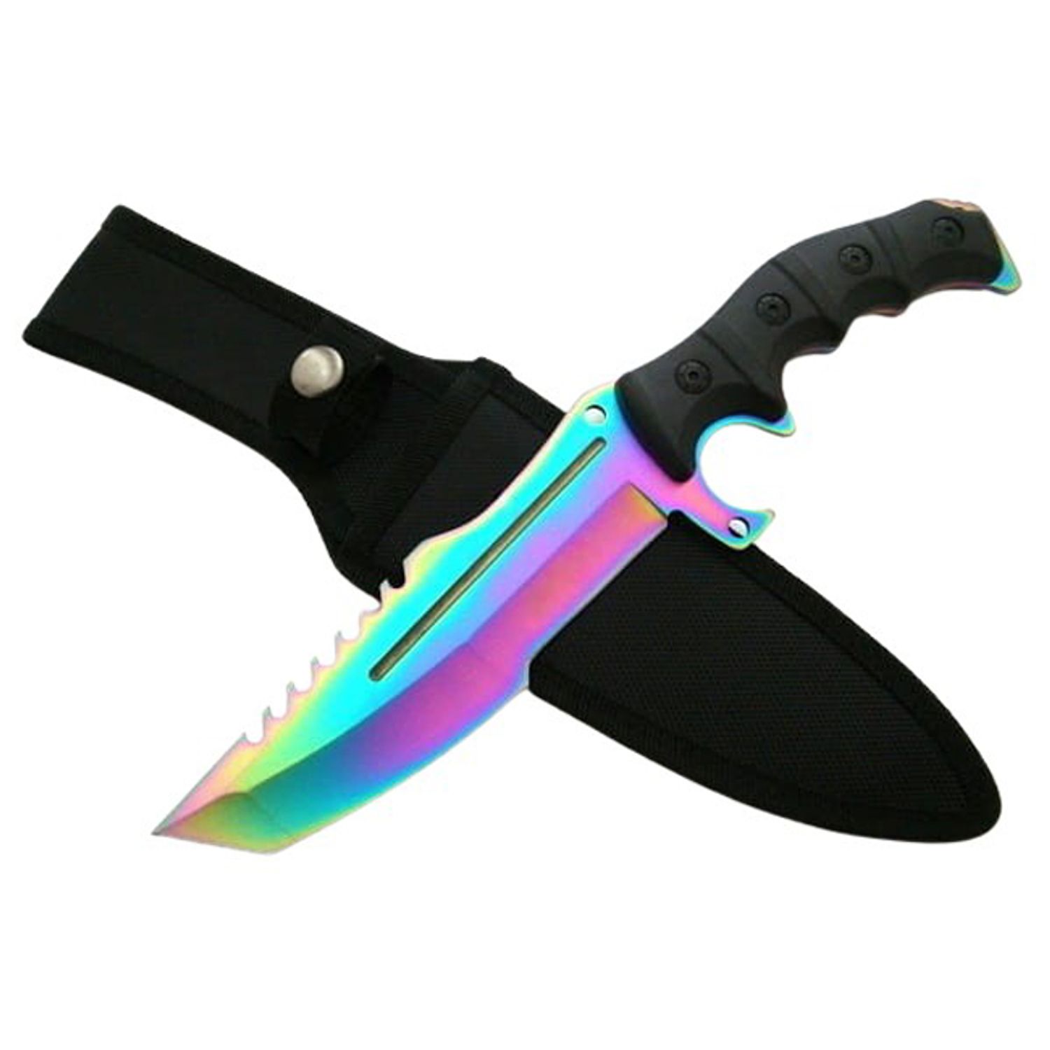 Cutit de vanatoare IdeallStore&reg;, Rainbow Element, 30.5 cm, otel inoxidabil, multicolor fotografia produsului